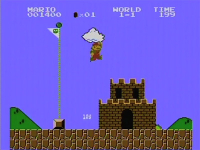 Super mario bros flagpole deals glitch